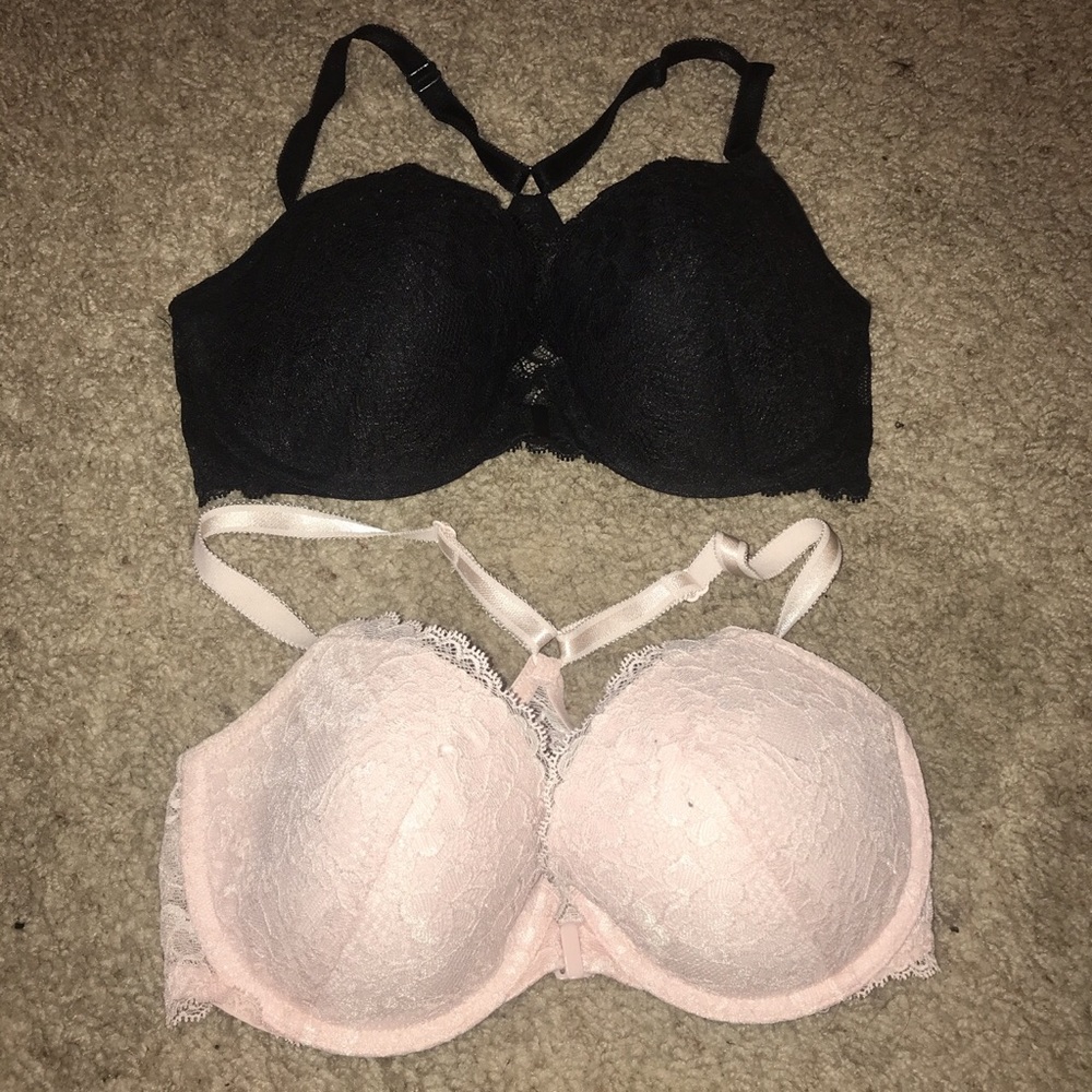 Lot of two racerback lace Victoria’s Secret bras